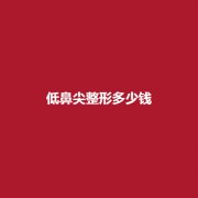 低鼻尖整形多少钱呢?内附详细的介绍以及术后注意事项!